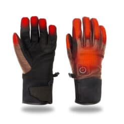 Gants chauffants cognac