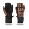 Gants chauffants femme cognac