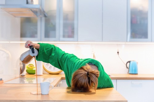 Femme en manque de sommeil