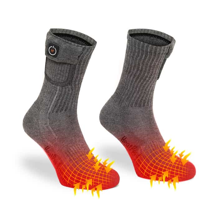 Chaussette Chauffante Lectriques Avec Tlcommande, Rechargeable Batterie  Chaussettes Chauffantes, 3 Rglages De Chaleur, Chaussettes Chaude D'hiver  En C