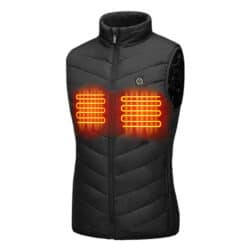 Gilet chauffant noir pour dames